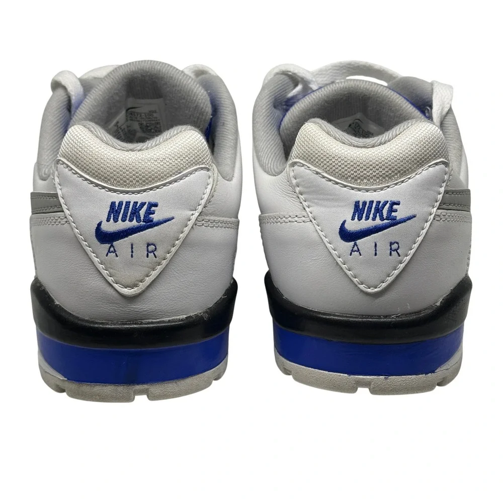 Nike Air Men White Blue Leather Athletic‎ Training Sneakers Shoes Size 7 US
